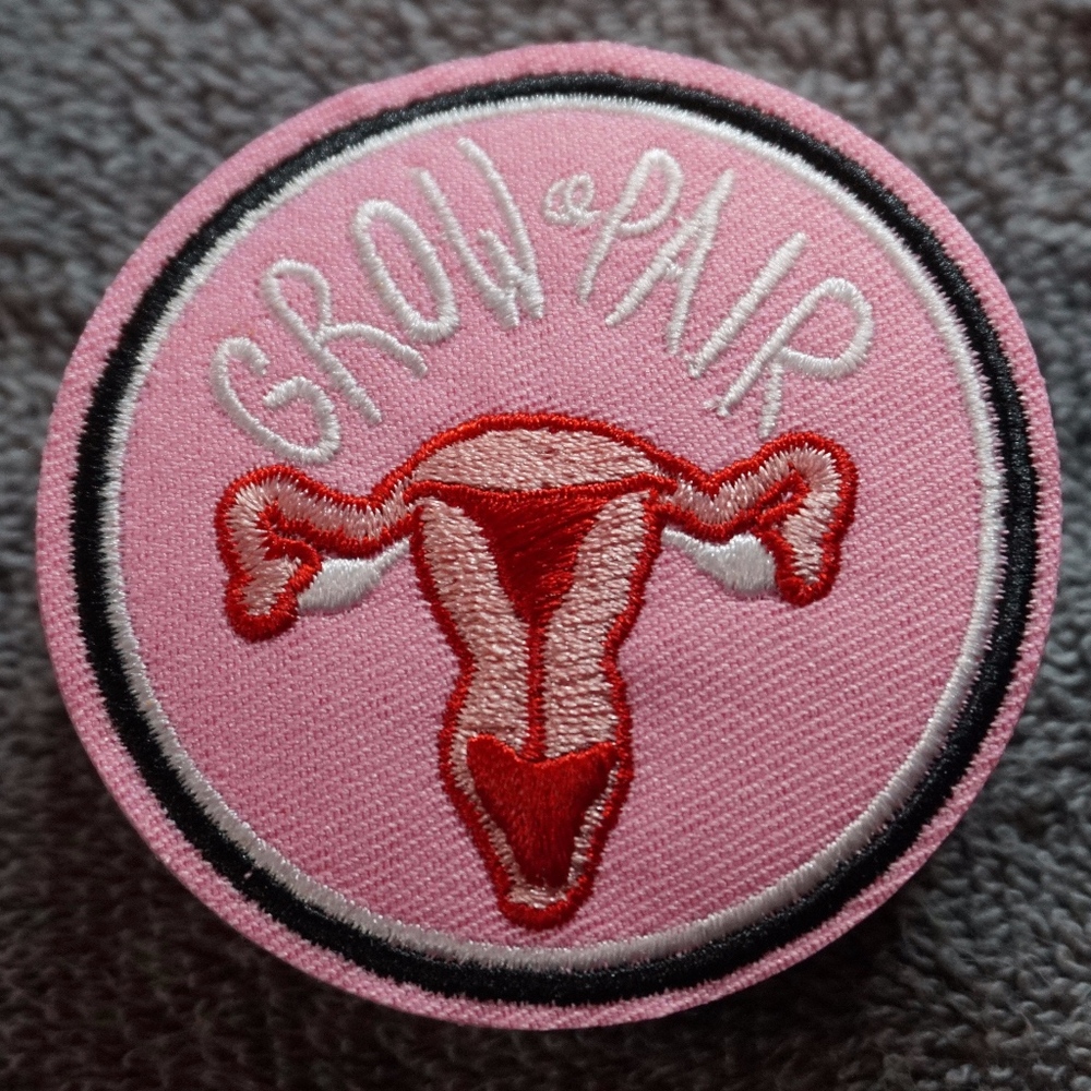 Grow a Pair Iron On Patch